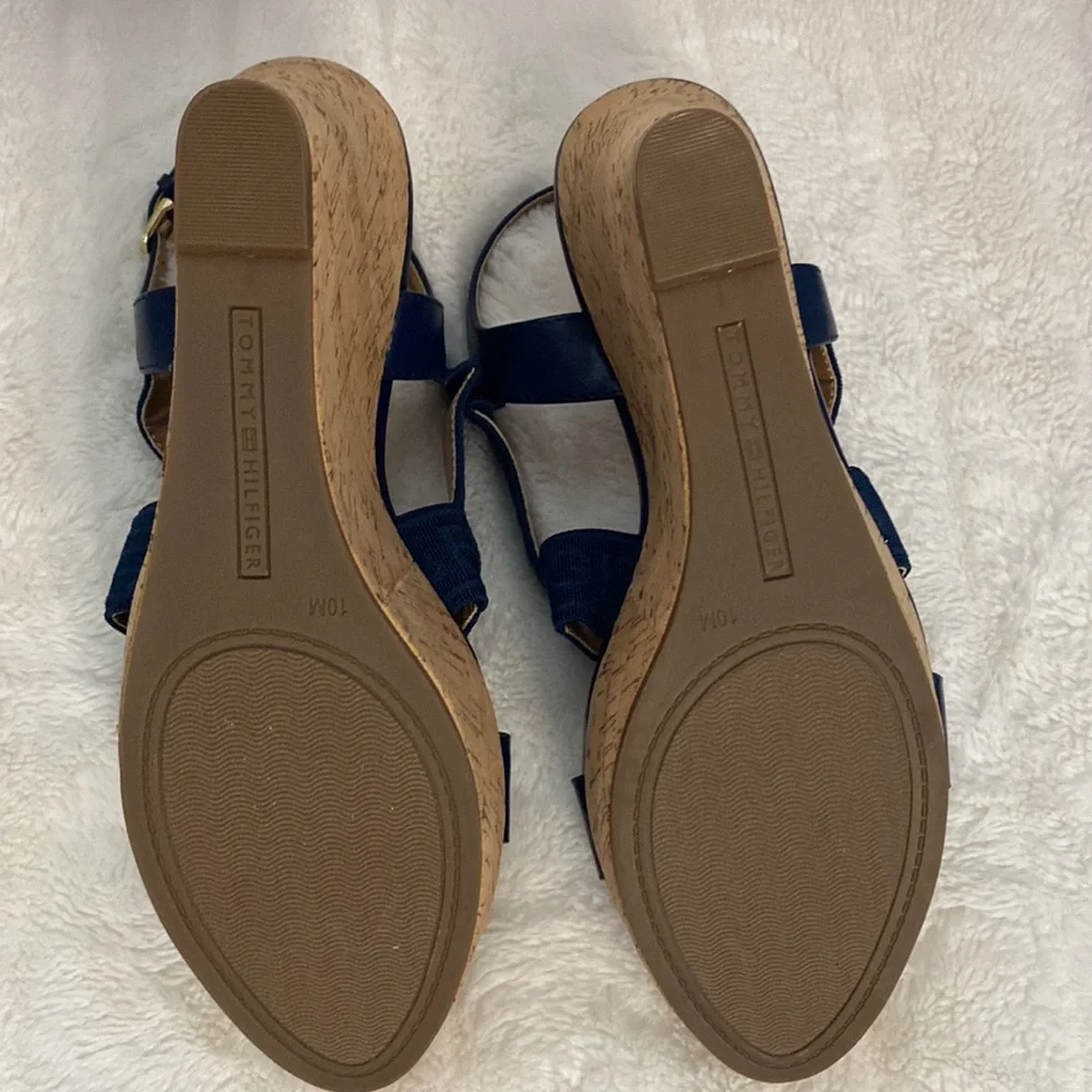 Tommy Hilfiger Kezno Cork Wedge Heel Sandals Size 10M NWOT. - Picture 4 of 10